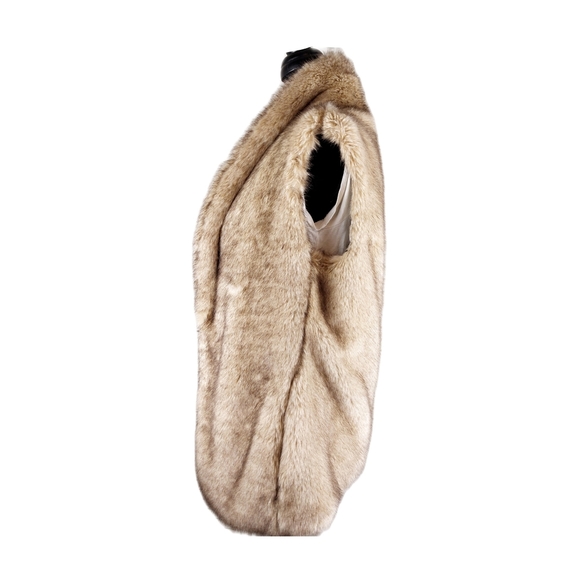 Sanctuary Designed in Las Vegas Womens S Natural Faux Fur Fully Lined Cozy Vest - Picture 5 of 12